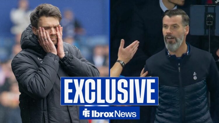 Danny Rohl with head in hands, as Stuart Kettlewell shouts in anger