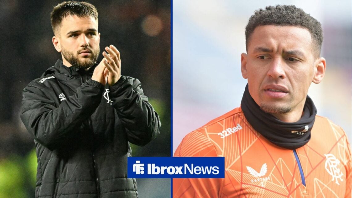 Nicolas Raskin and James Tavernier straight-faced in image split