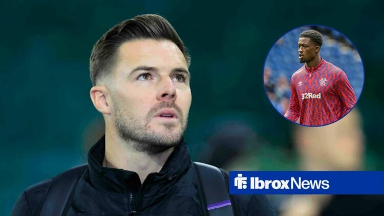 Jack Butland looks up with Emmanuel Fernandez in a round overlay