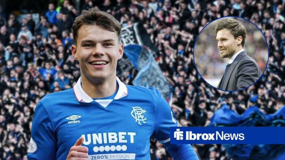 Tromso star Jens Hjerto-Dahl in a Rangers shirt, Danny Rohl in inset.