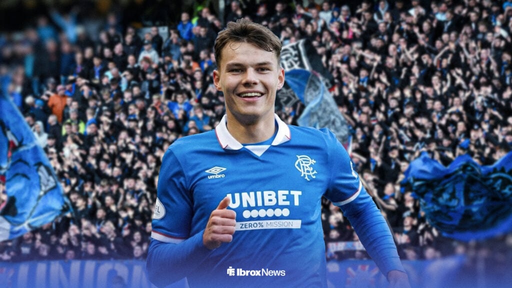 Jens Hjerto-Dahl in Rangers home kit
