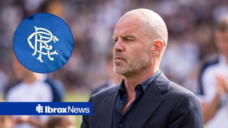 Stig Inge Bjornebye and Rangers badge in circular inset