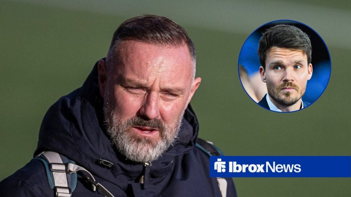 Kris Boyd and Rangers manager Danny Rohl in circular inset