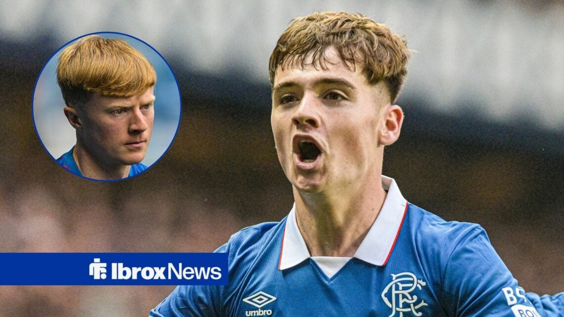 Rangers forward Findlay Curtis and Lyall Cameron in circular inset