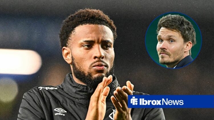 Rangers striker Youssef Chermiti and Danny Rohl in circular inset