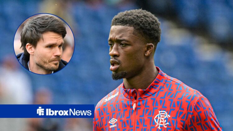 Rangers defender Emmanuel Fernandez and Danny Rohl in circular inset
