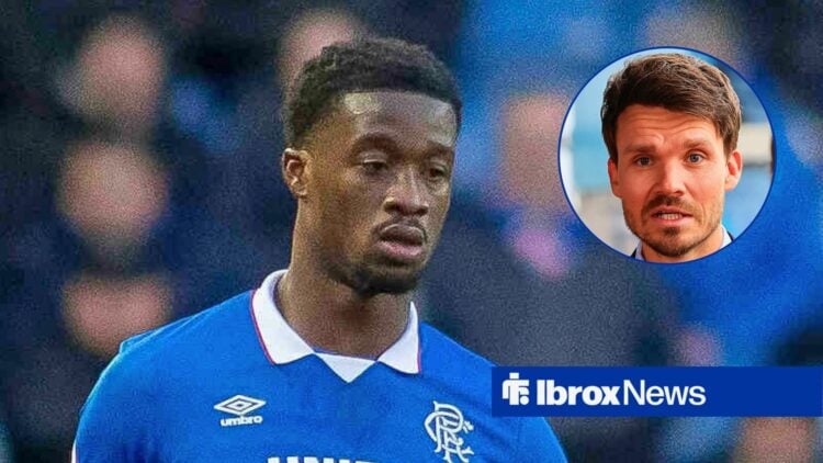Rangers defender Emmanuel Fernandez and Danny Rohl in circular inset