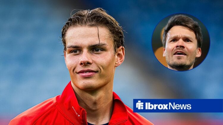 Tromso midfielder Jens Hjerto-Dahl and Rangers manager Danny Rohl in circular inset