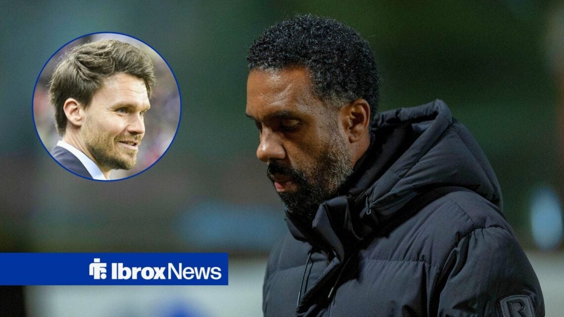 Celtic boss Wilfried Nancy and Rangers manager Danny Rohl in circular inset