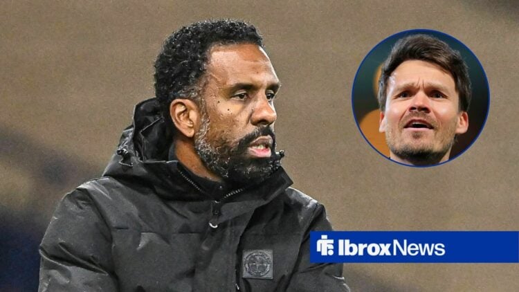 Celtic manager Wilfried Nancy and Rangers boss Danny Rohl in circular inset