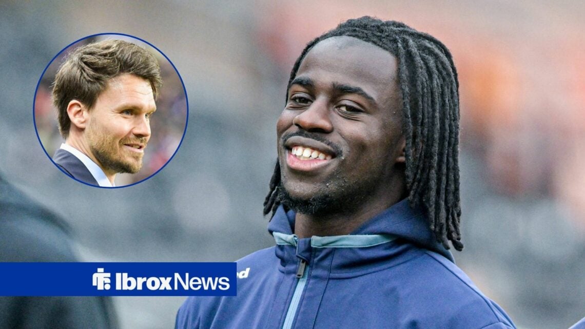 Rangers defender Clinton Nsiala and Danny Rohl in circular inset