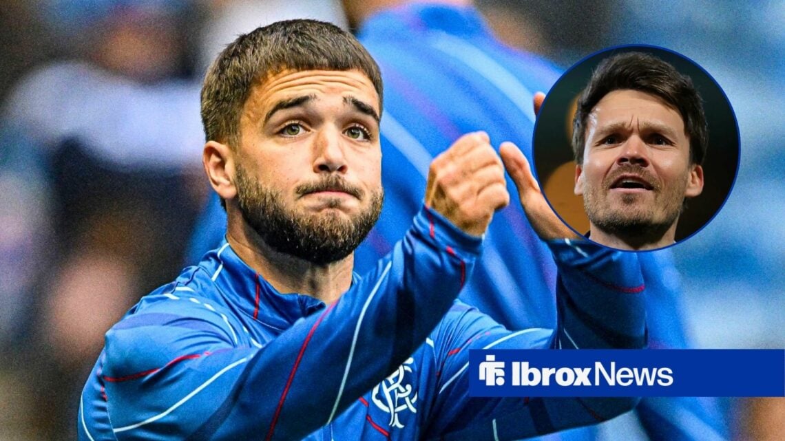 Rangers midfielder Nicolas Raskin and Danny Rohl in circular inset