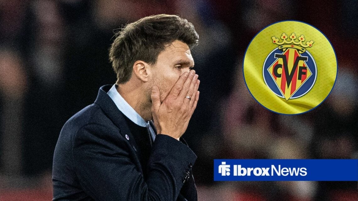Rangers manager Danny Rohl and Villarreal badge in circular inset