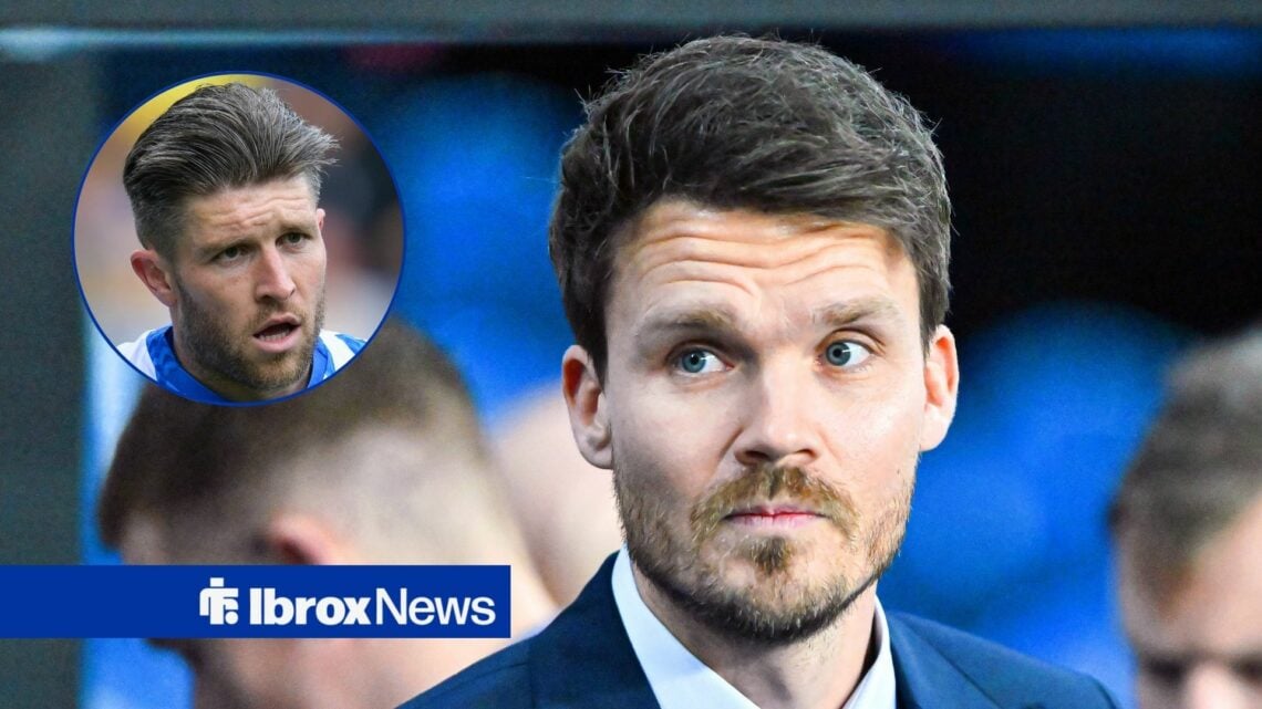 Rangers manager Danny Rohl and Wrexham star Josh Windass in circular inset