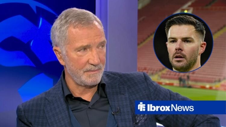 Graeme Souness and Rangers goalkeeper Jack Butland in circular inset