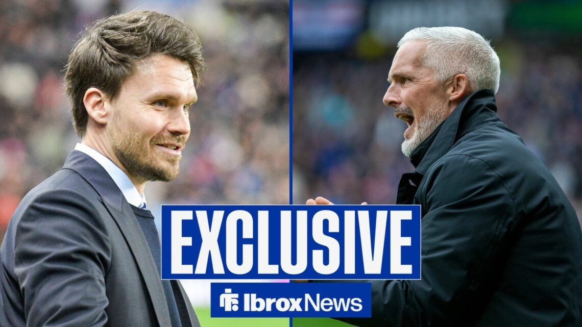 Danny Rohl and Jim Goodwin in split screen with an exclusive banner