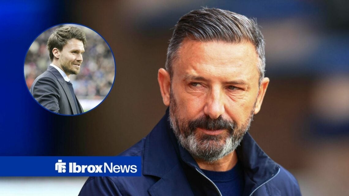 Danny Rohl next to Derek McInnes