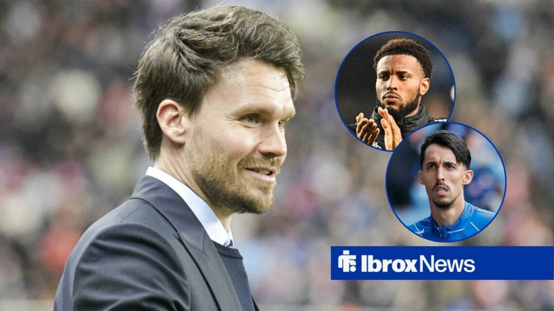 Danny Rohl next to Bojan Miovski and Youssef Chermiti