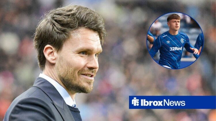 Rangers boss Danny Rohl with Mikey Moore inset