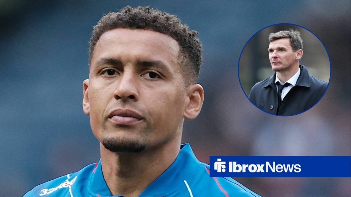 James Tavernier next to Lee McCulloch