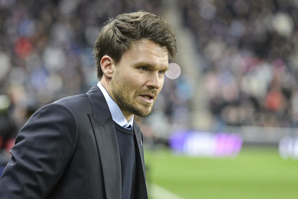 Danny Rohl watches on from the sidelines