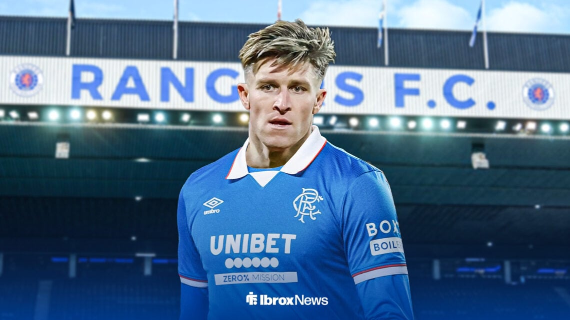 Josh Windass in Rangers home kit