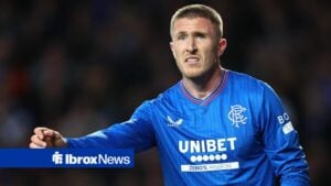 John Lundstram playing for Rangers