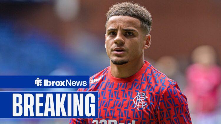 Max Aarons in Rangers training gear.