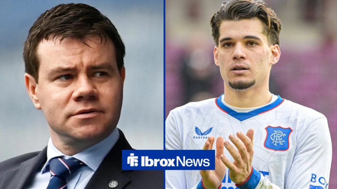 Ross Wilson and Ianis Hagi in Rangers image split