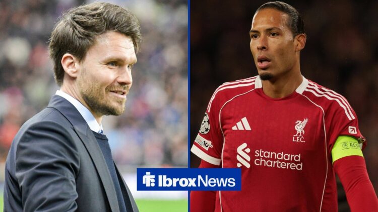 Danny Rohl and Liverpool's Virgil van Dijk side-by-side