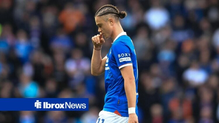 Thelo Aasgaard looking dejected for Rangers