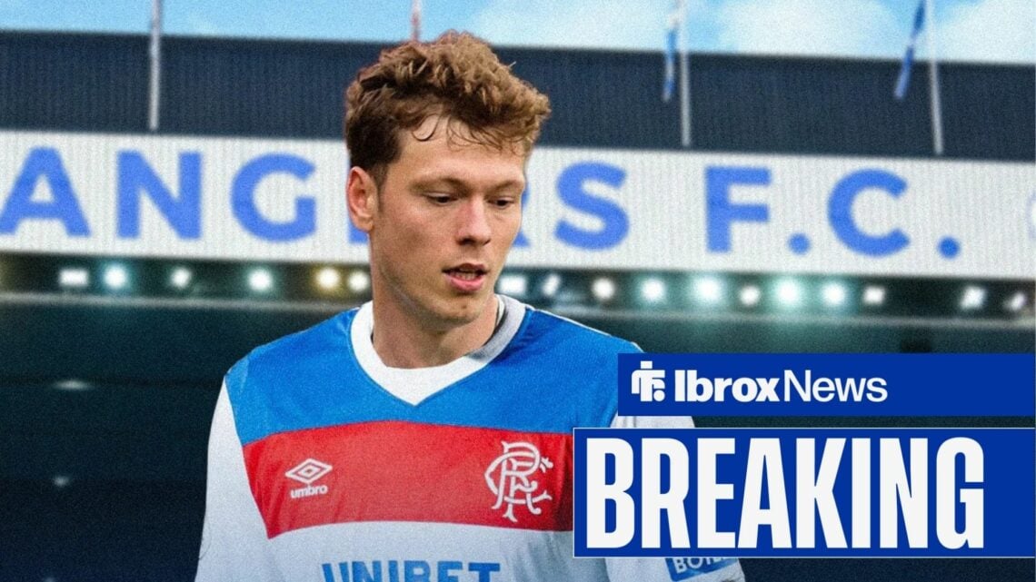 Andreas Skov Olsen in a Rangers shirt