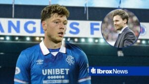 Rangers target Andreas Skov Olsen and Danny Rohl in inset.