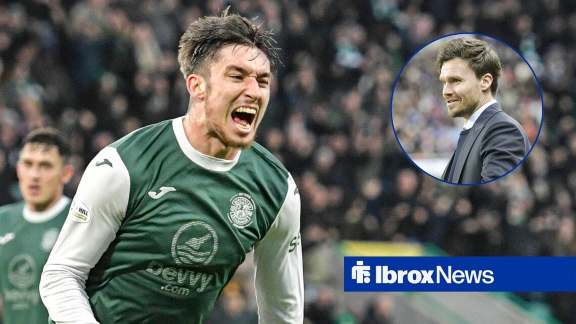 Rangers target Kieron Bowie celebrating, Danny Rohl in inset.