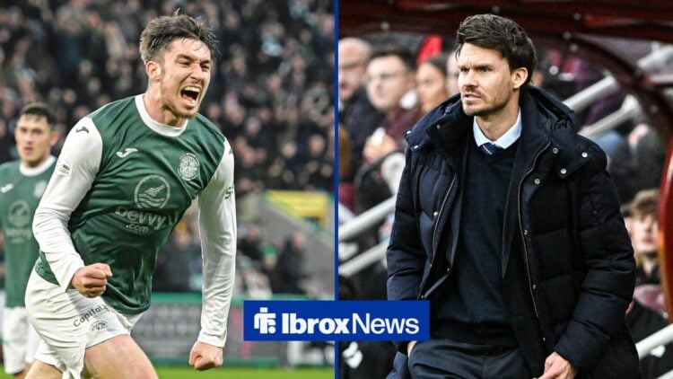 Rangers target Kieron Bowie celebrating, Danny Rohl looking angry.