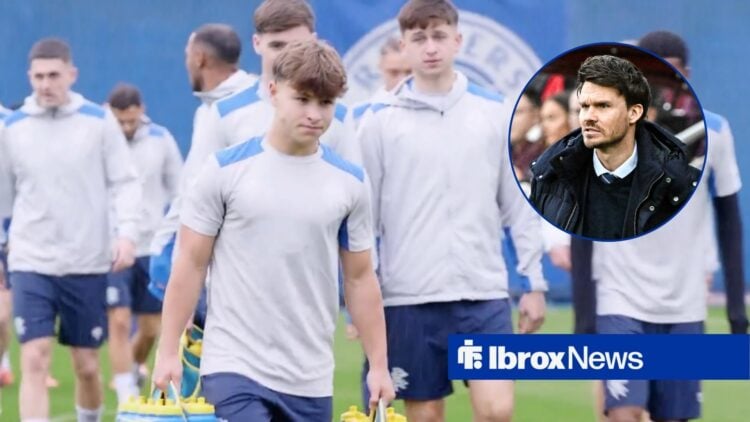 Rangers gem Kyle Glasgow and Danny Rohl.