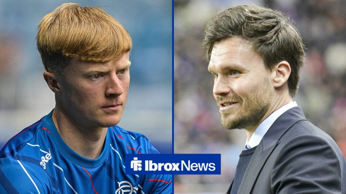 Rangers ace Lyall Cameron angry, Danny Rohl smiling.