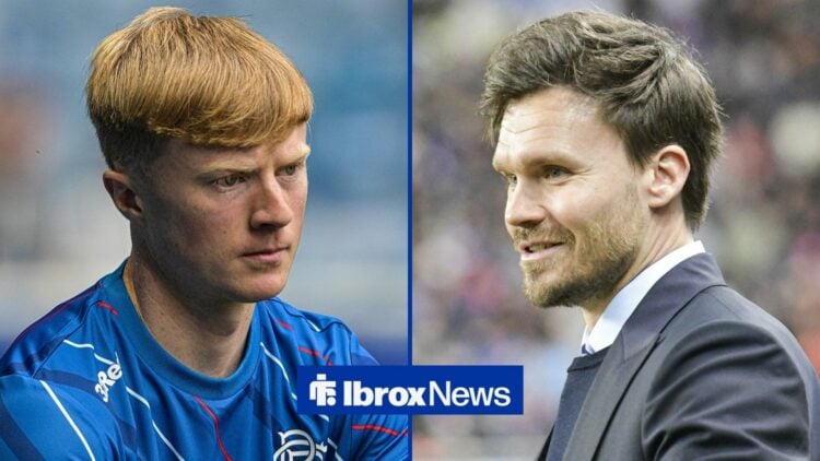 Rangers ace Lyall Cameron angry, Danny Rohl smiling.