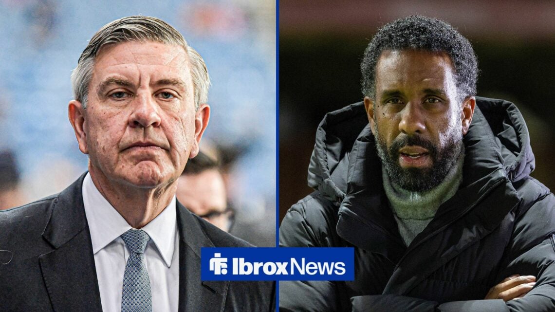 Rangers chairman Andrew Cavenagh and former Celtic manager Wilfried Nancy