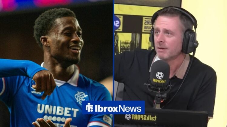 Rangers star Emmanuel Fernandez and Peterborough chairman Darragh MacAnthony.