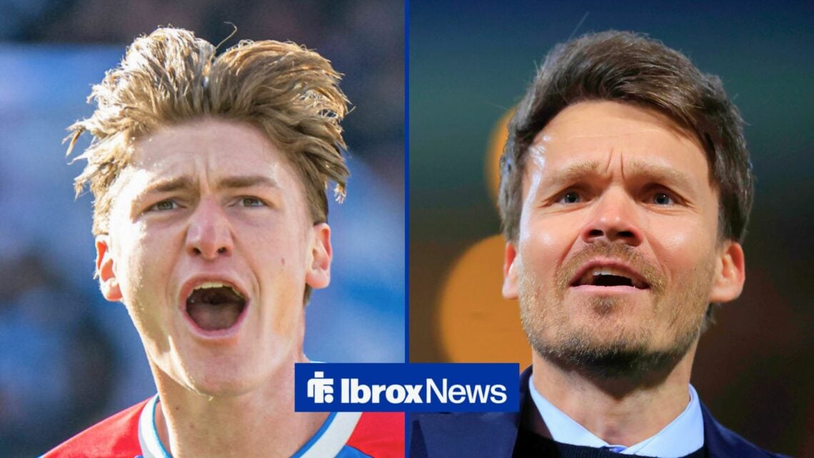 Hansa Rostock striker Ryan Naderi and Rangers manager Danny Rohl side by side