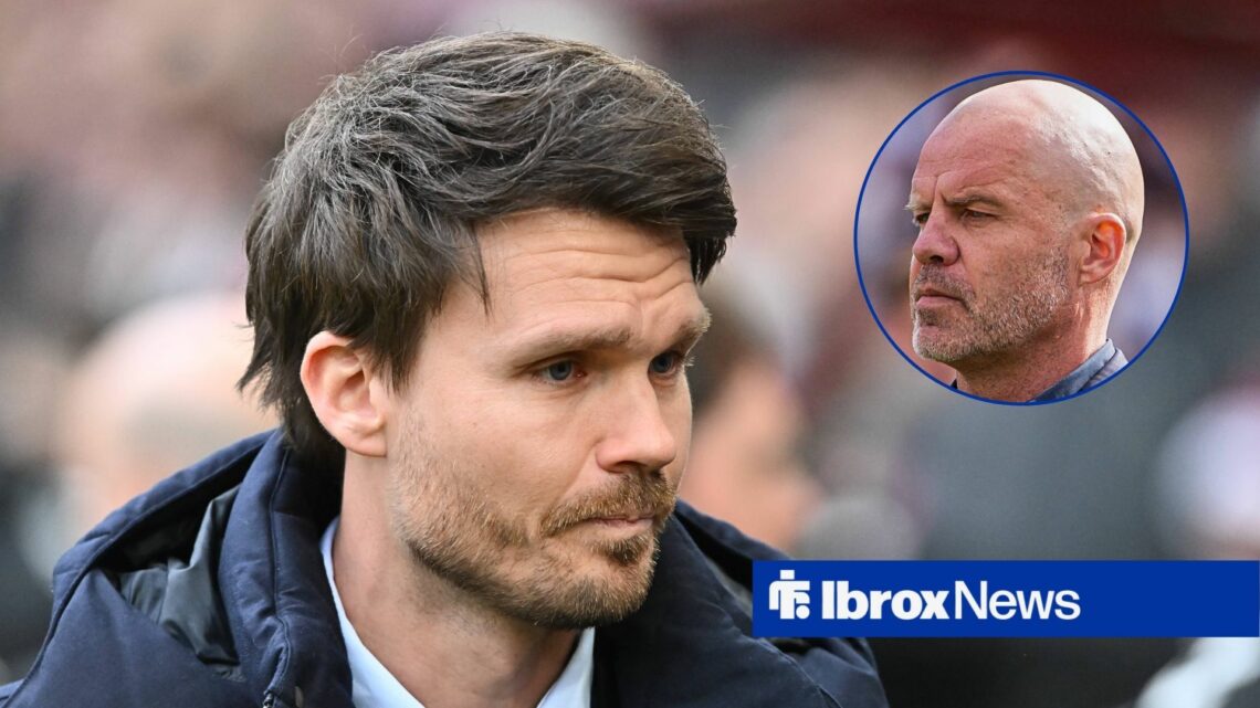 Rangers manager Danny Rohl and Sting Inge Bjornebye in circular inset