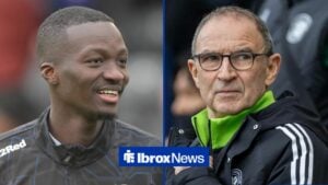 Mohamed Diomande and Martin O'Neill in a split image