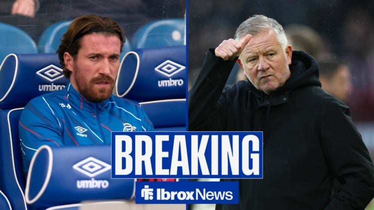 Rangers Joe Rothwell in a split image with Sheffield United's Chris Wilder