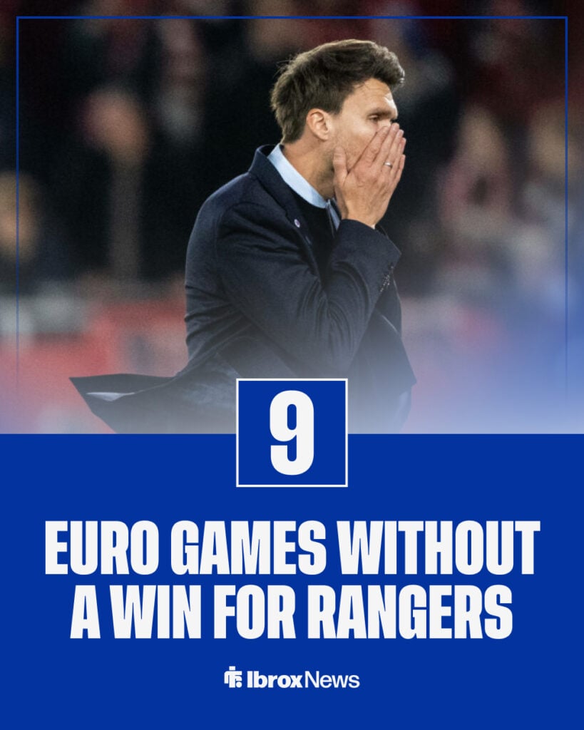 Ranger are nine European games without a win