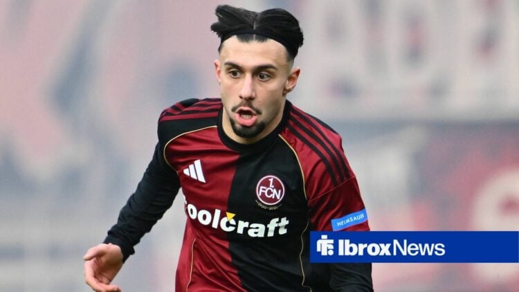 Berkay Yilmaz in a Nuremberg shirt