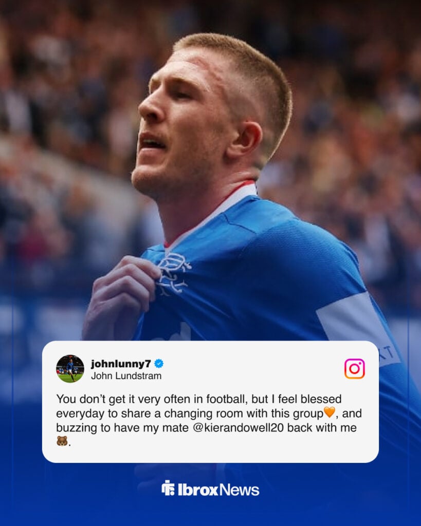 John Lundstram's message to Kieran Dowell.