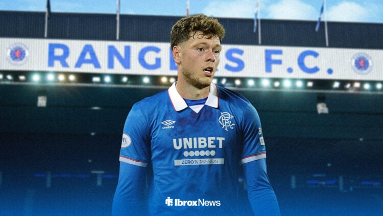Andreas Skov Olsen in Rangers home kit ahead of Ibrox