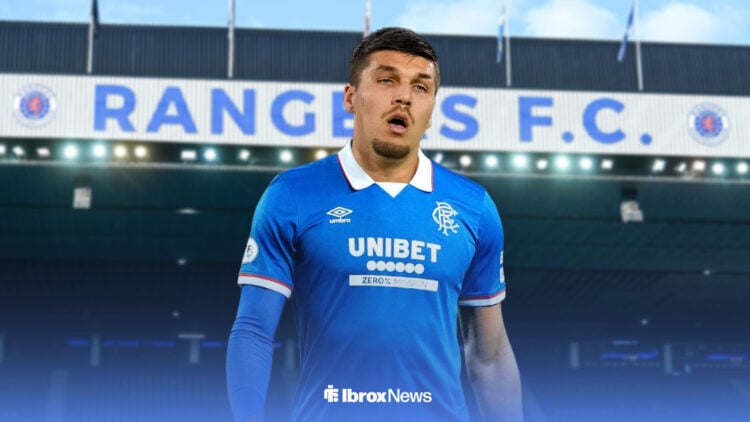 Joel Piroe in a Rangers shirt