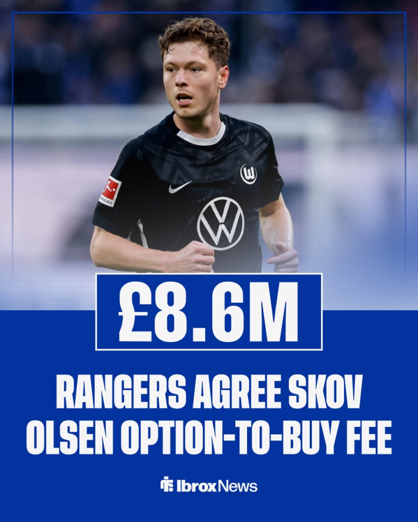 Andreas Skov Olsen will cost £8.6m for Rangers to sign permanently